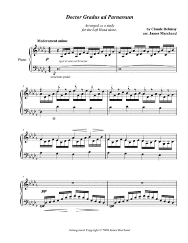 Doctor Gradus ad Parnassum, arr. for the left hand (arr. James Marchand)
