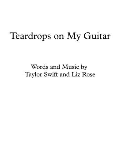 Teardrops On My Guitar (arr. Dave Lockhart)