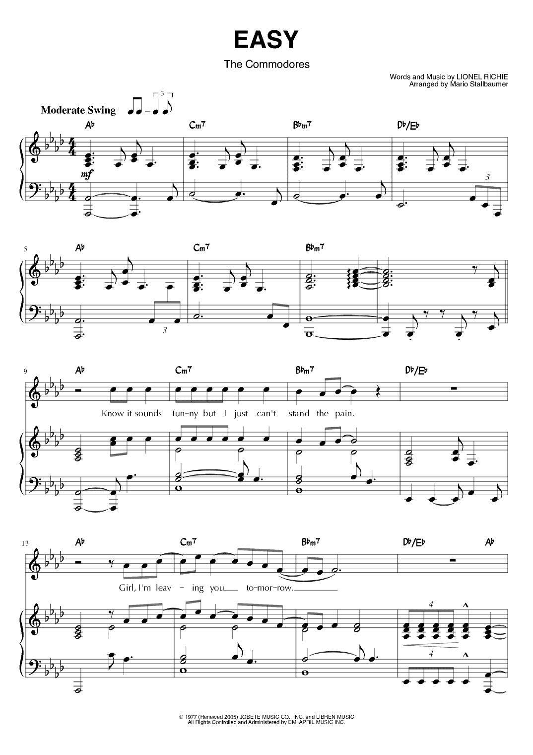 Easy (arr. Mario Stallbaumer)