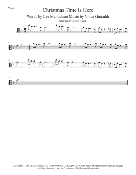 Christmas Time Is Here (arr. Kevin Busse)