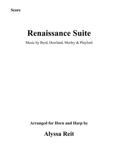 Renaissance Suite (arr. Alyssa Reit)