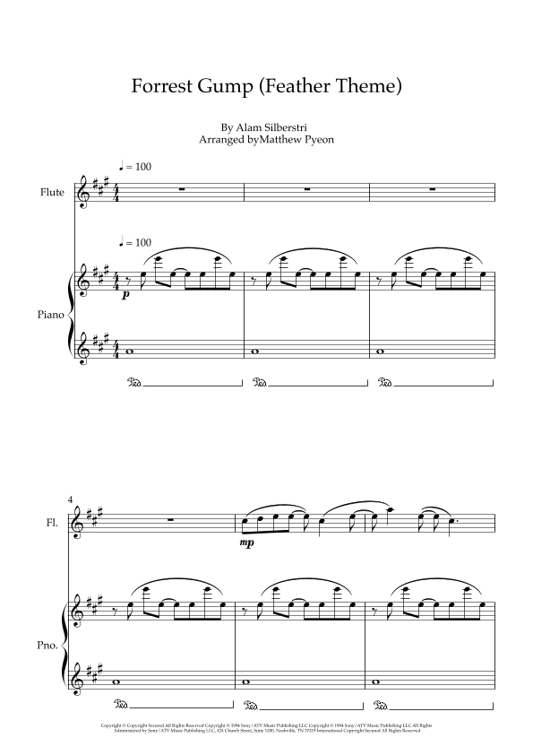 Forrest Gump - Main Title (feather Theme) (arr. Matthew pyeon)