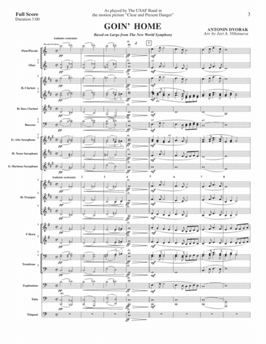 Goin' Home For Band (also called Going Home) (arr. Jari Villanueva)