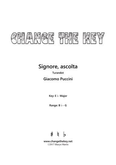 Signore, ascolta! - Eb Major (arr. Change the Key)