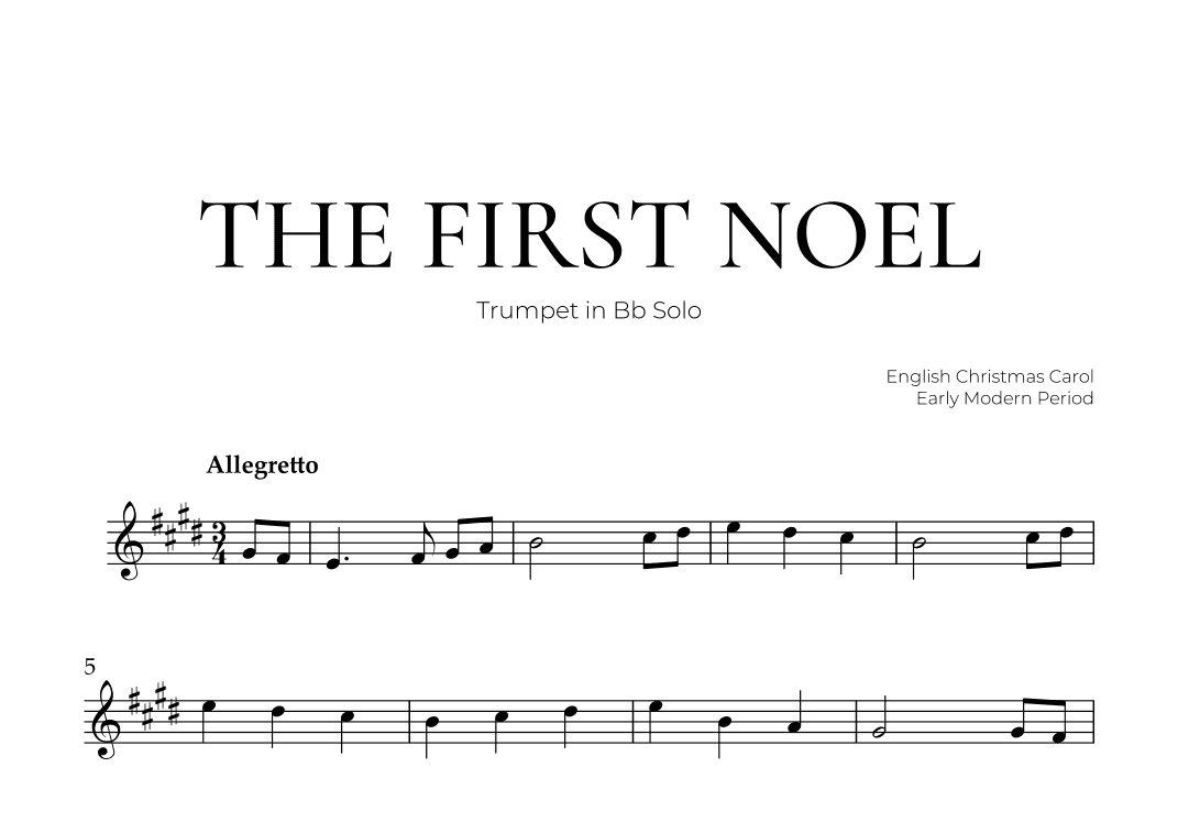The First Noel (Trumpet Solo) - Christmas Carol (arr. Pedro Merendi)