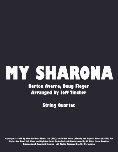 My Sharona (arr. Jeff Tincher)