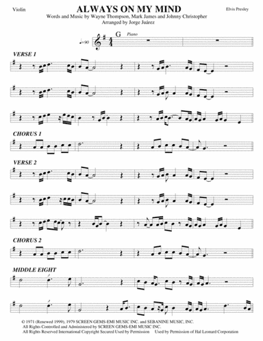 Always On My Mind (arr. Jorge Juárez)