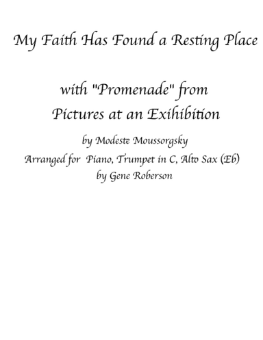 My Faith Has Found a Resting Place Trumpet - Sax Duet (arr. Gene Roberson)