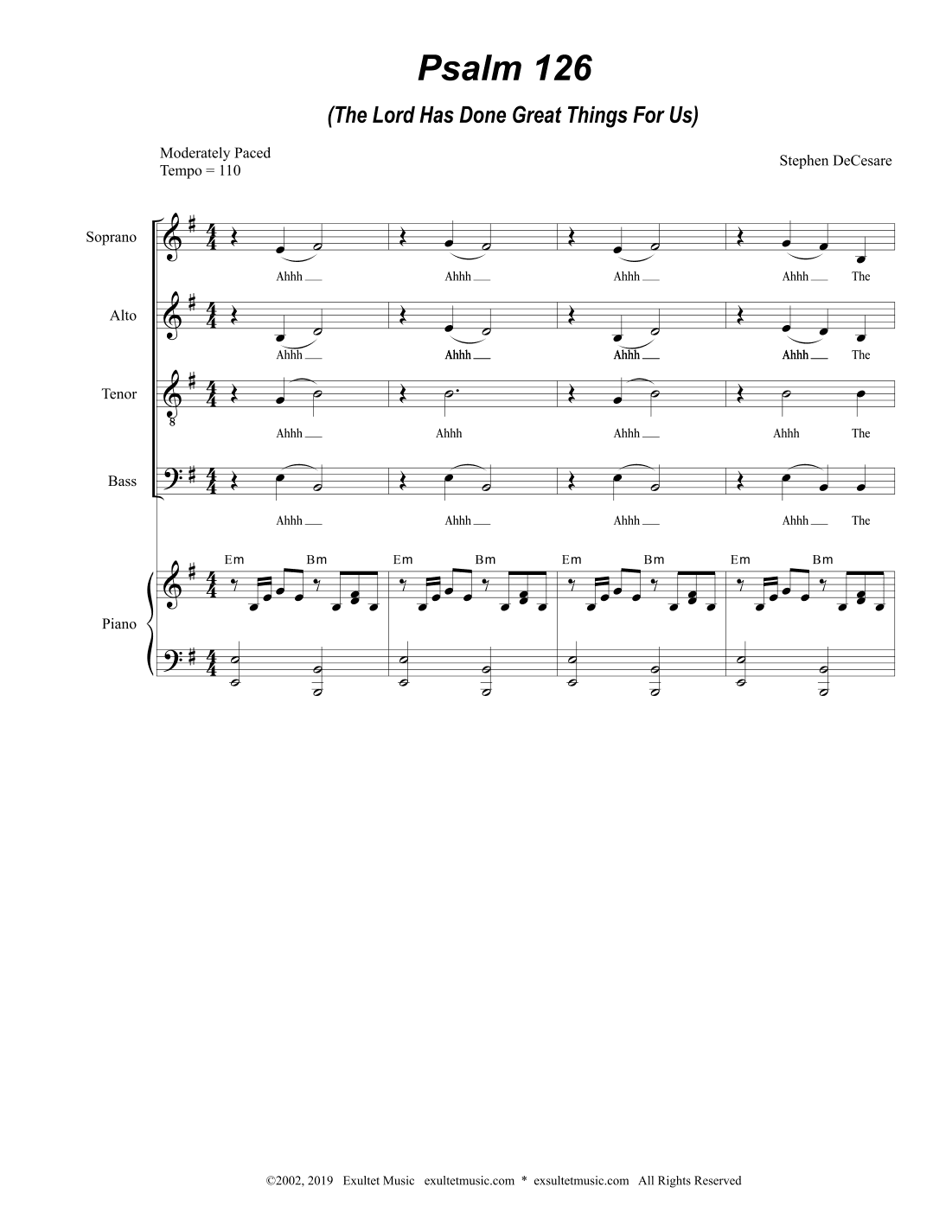 Psalm 126 (for SATB)