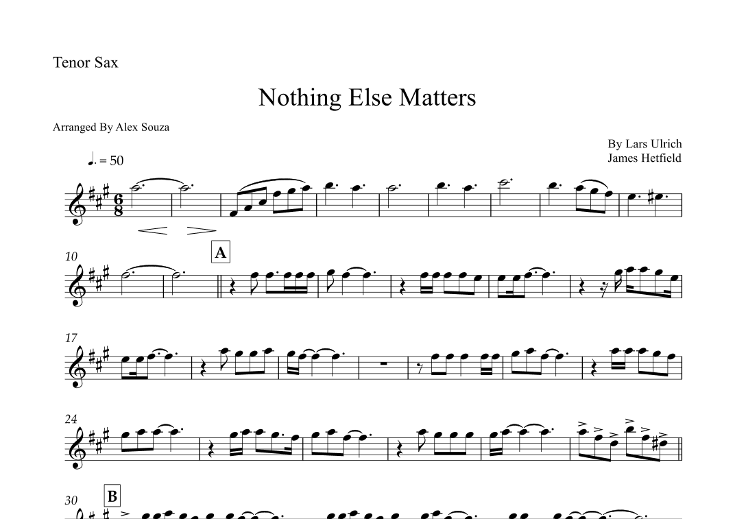 Nothing Else Matters (arr. Alex Souza)