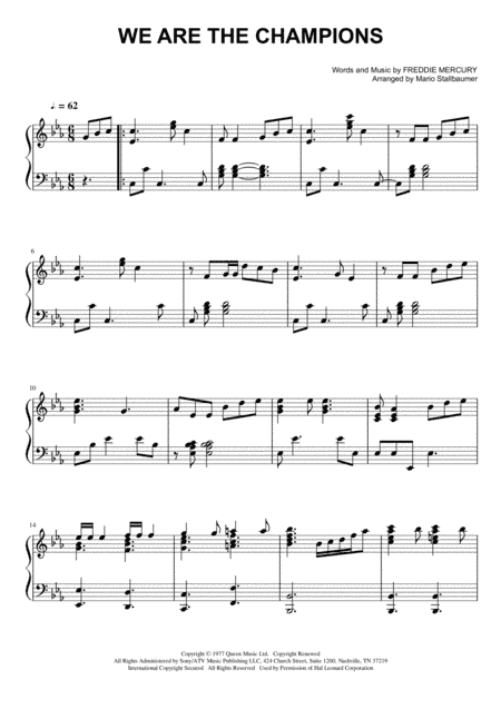 We Are The Champions (arr. Mario Stallbaumer)