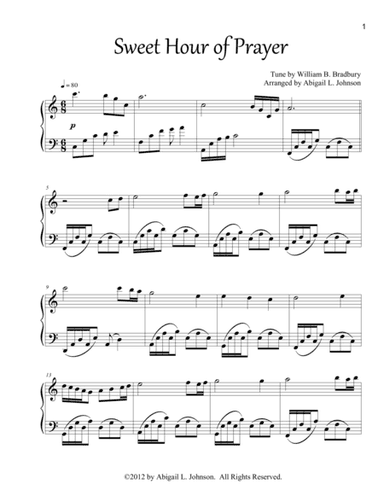 Sweet Hour of Prayer - Piano Solo (arr. Abigail L. Johnson)