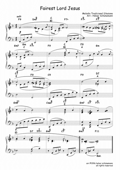 Fairest Lord Jesus (arr. Heber Schunemann)