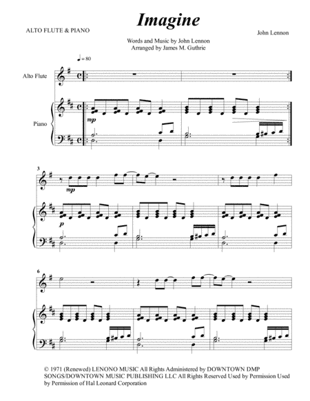 Imagine (arr. James M. Guthrie, ASCAP)
