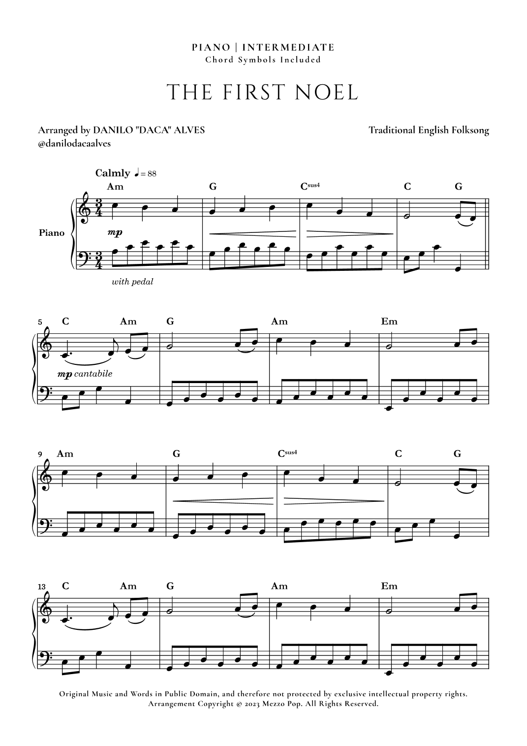 The First Noel (arr. Danilo "Daca" Alves)