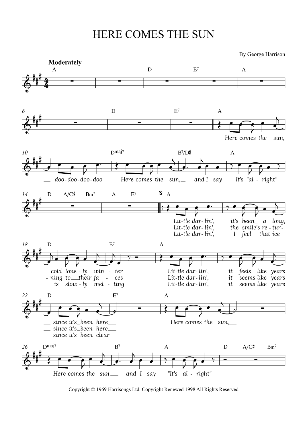 Here Comes The Sun (arr. Alex Nunes Rodrigues)