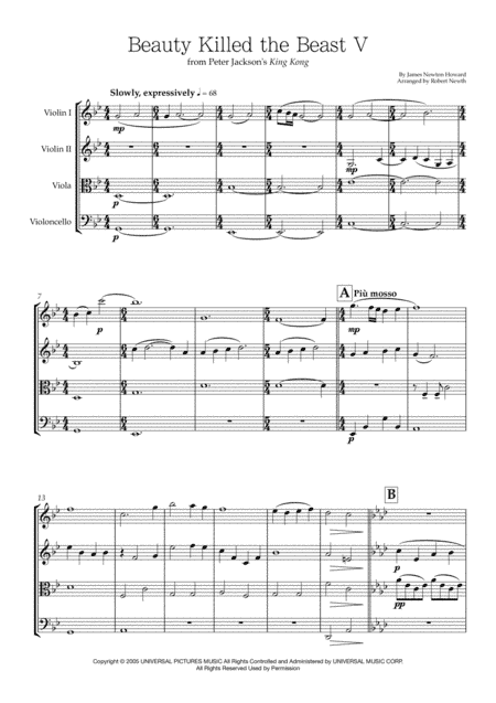 Beauty Killed The Beast V (arr. Robert Newth)