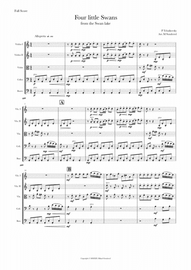 Four little Swans P. Tchaikovsky (arr. M Sondered)