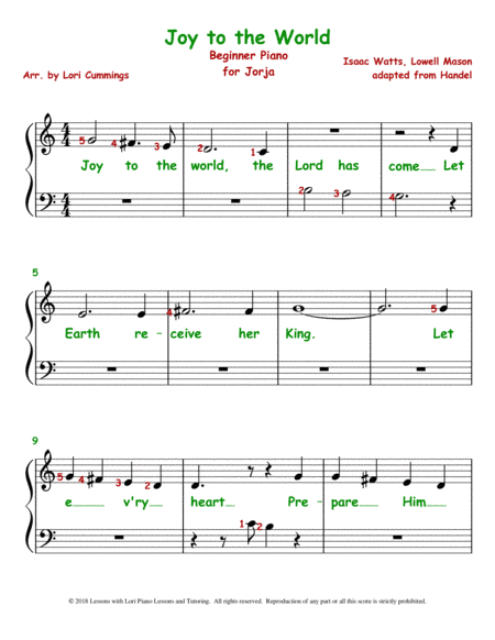 Joy to the World (arr. Lori Cummings)