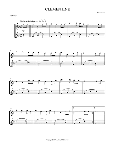 Clementine (arr. Mark Phillips)