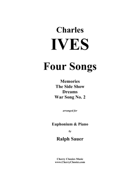 Four Songs for Euphonium & Piano (arr. Sauer, Ralph)