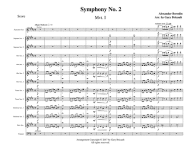 Allegro Moderato (Mvt I) from Symphony No. 2 (arr. Gary Bricault)