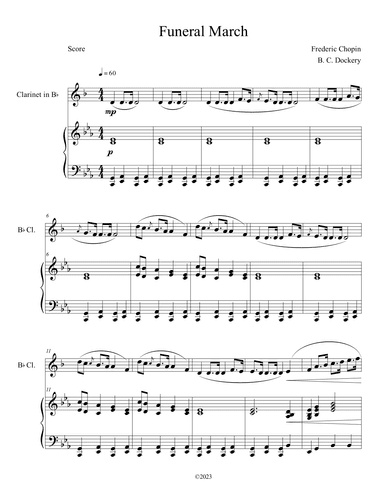 Funeral March (Clarinet Solo with Piano Accompaniment) (arr. B. C. Dockery)