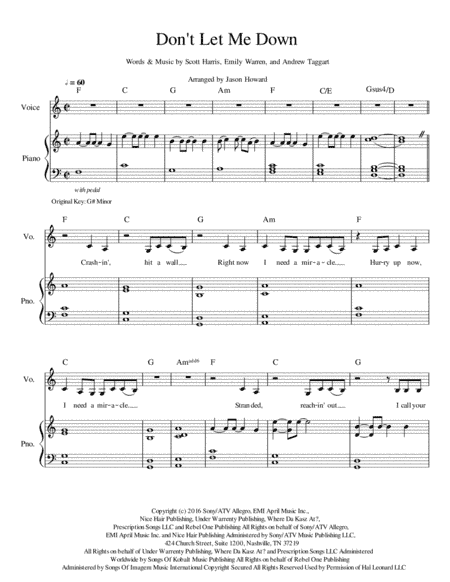 Don't Let Me Down (arr. Jason Howard)