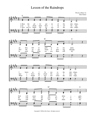 Lesson Of The Raindrops