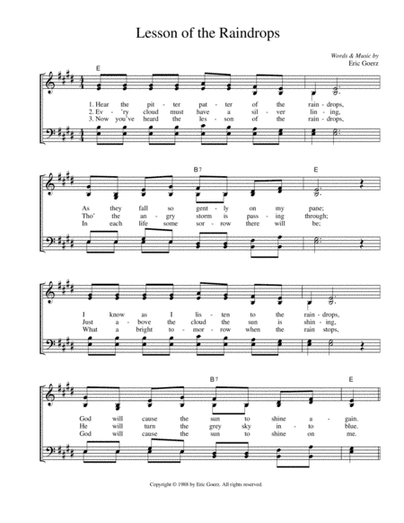 Lesson Of The Raindrops