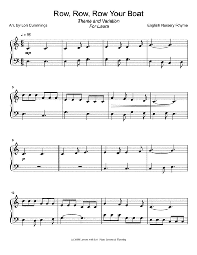 Row Row Row Your Boat (arr. Lori Cummings)