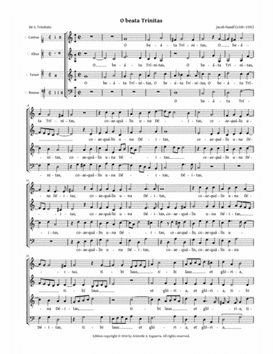 O beata Trinitas (Handl) (arr. Aristotle A. Esguerra)