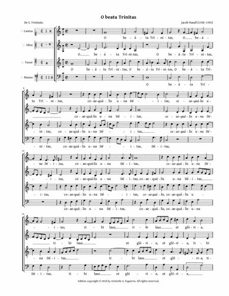 O beata Trinitas (Handl) (arr. Aristotle A. Esguerra)