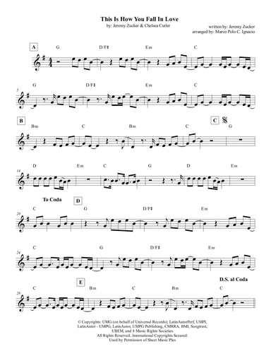 This Is How You Fall In Love (arr. Marco Polo Ignacio)