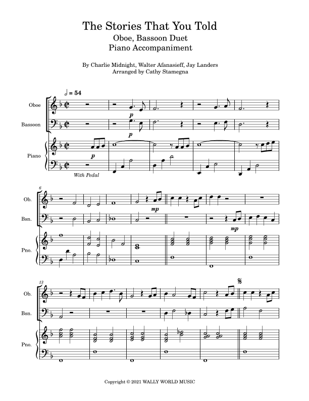 The Stories That You Told (arr. Cathy Stamegna)