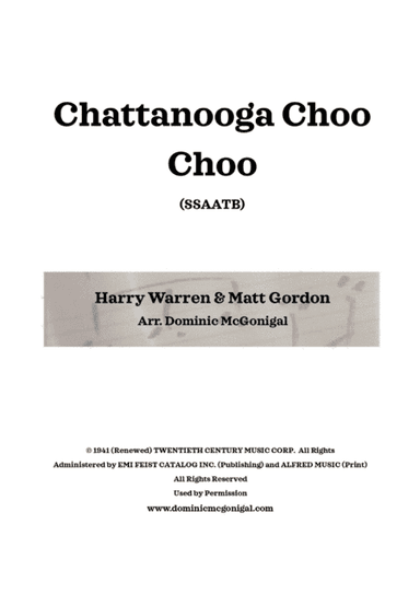 Chattanooga Choo Choo (arr. Dominic McGonigal)