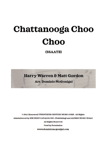 Chattanooga Choo Choo (arr. Dominic McGonigal)