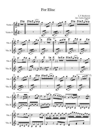 For Elise (arr. Carlos Espinal)
