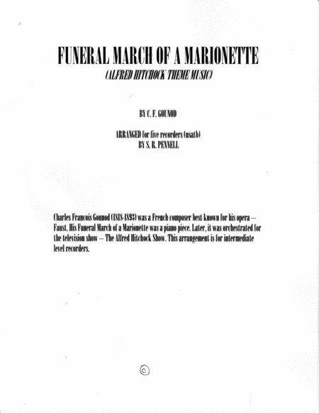 Funeral March of a Marionette (arr. S. R. Pennell)