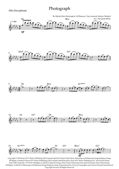 Photograph (arr. Fernando Britto)