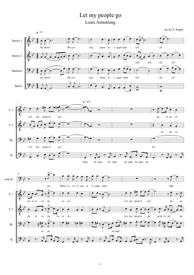 Go Down, Moses (Let my People Go) (arr. Yaroslav Karpiv)