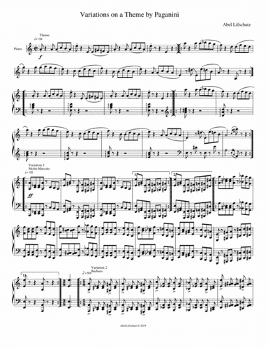 Variations on a Theme by Paganini