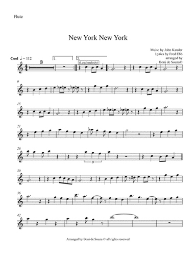 Theme From "New York, New York" (arr. De Souza et Music LLP)