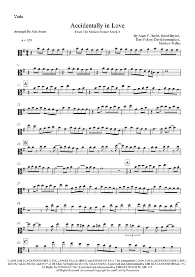 Accidentally In Love (arr. Alex Souza)