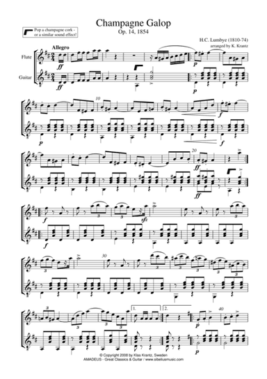Champagne Galop for flute and guitar (arr. K. Krantz)