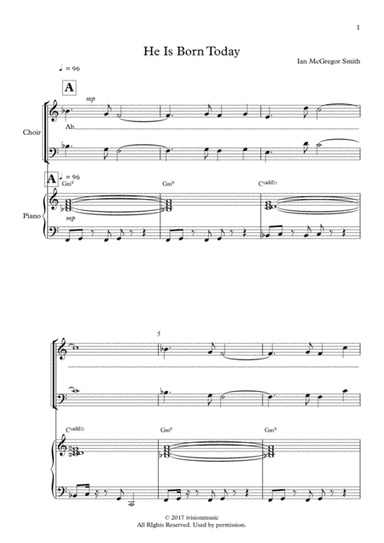 He Is Born Today (Contemporary Christmas Choral Anthem)