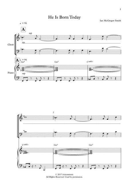 He Is Born Today (Contemporary Christmas Choral Anthem)