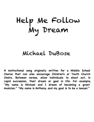 Help Me Follow My Dream