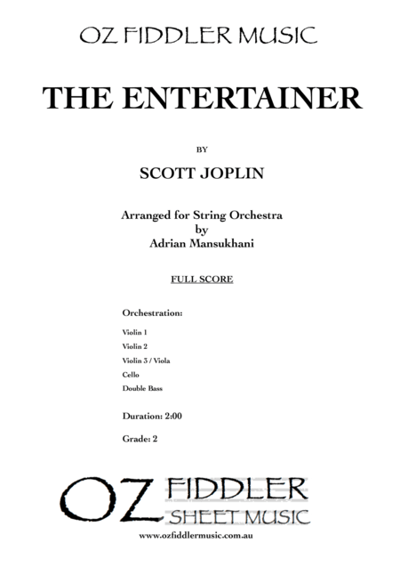The Entertainer, by Scott Joplin (arr. Adrian Mansukhani)