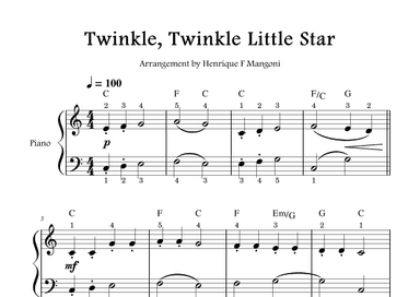 Twinkle, Twinkle Little Star (arr. Henrique F Mangoni)